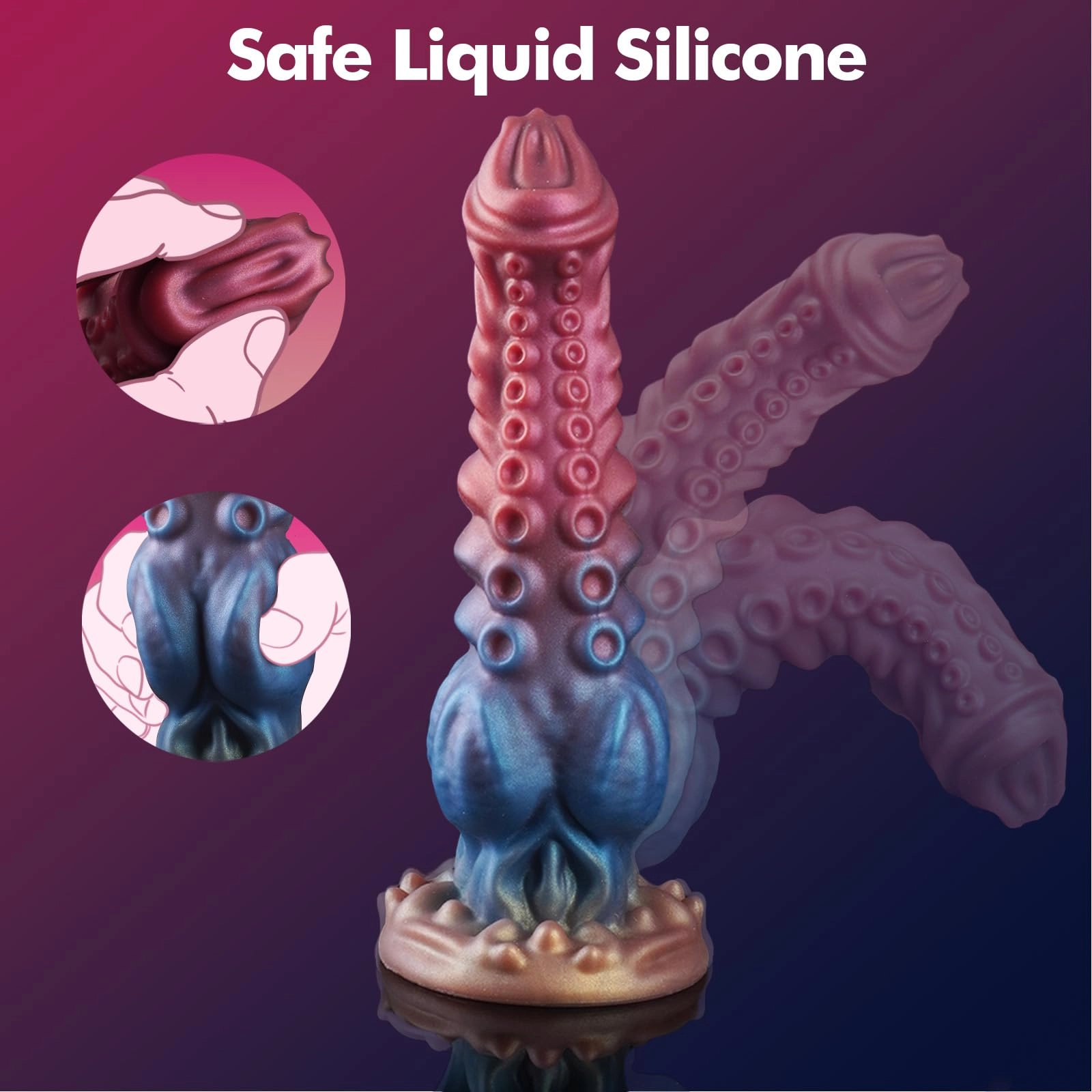 Akkoro 9.71 Huge Knot Dildo With Lifelike Tentacles & Unique Texture - Laphwing