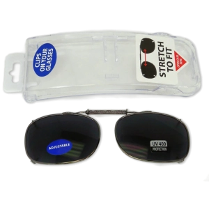 Clip On Flip Up Sunglasses with Case - 2 Pieces Per Pack 28971