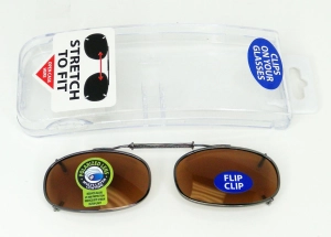 Clip On Flip Up Sunglasses with Case - 2 Pieces Per Pack 28972