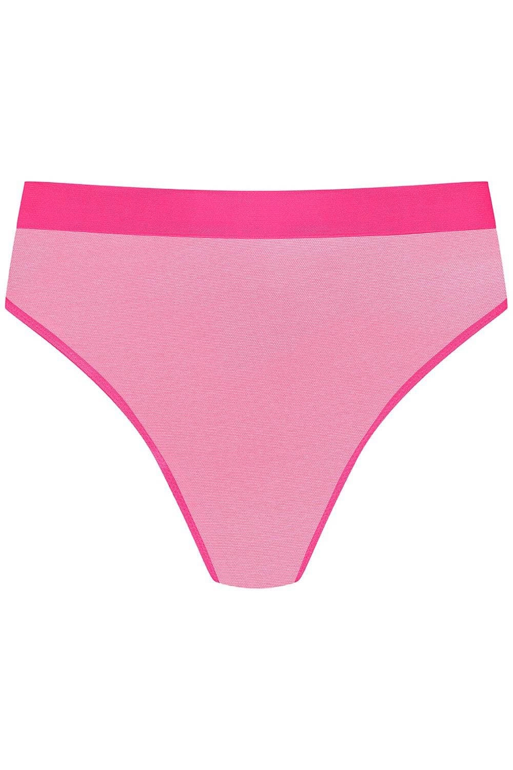 Corps à Corps High Waist Thong Neon Pink