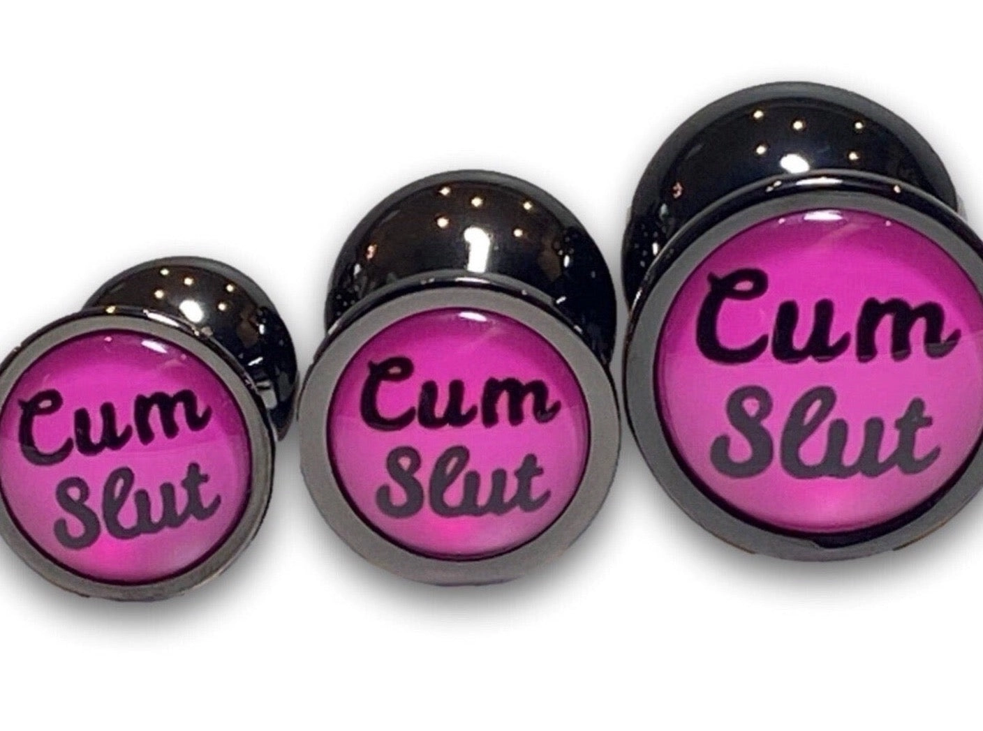 Cum Slut Butt Plug With Script Letters