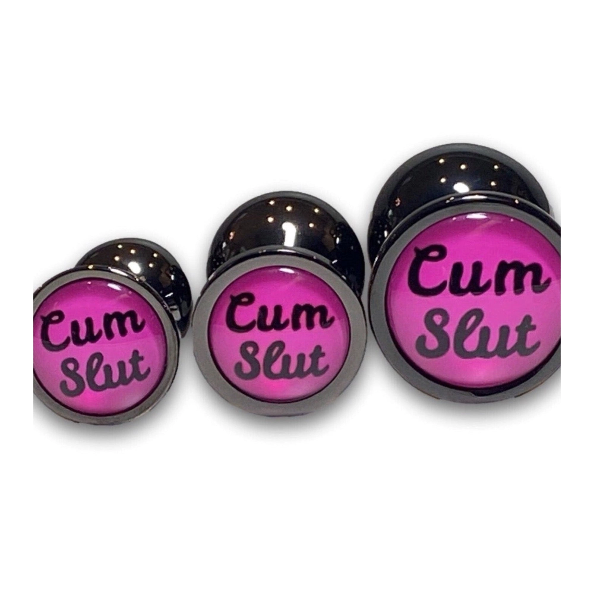 Cum Slut Butt Plug With Script Letters