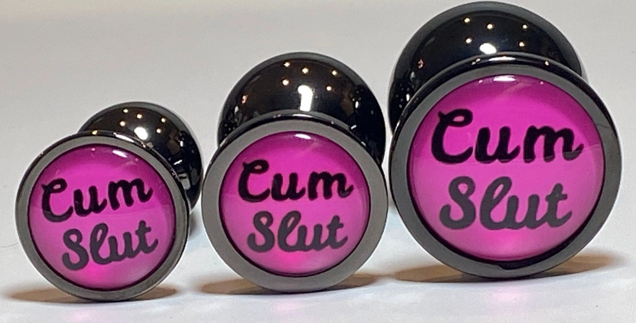 Cum Slut Butt Plug With Script Letters