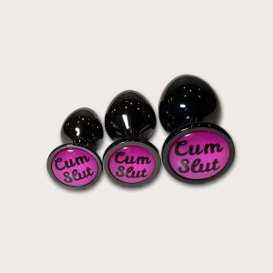 Cum Slut Butt Plug With Script Letters