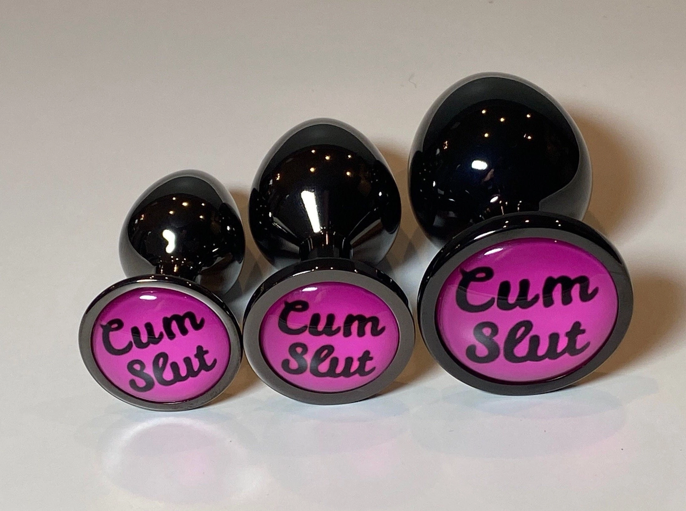 Cum Slut Butt Plug With Script Letters