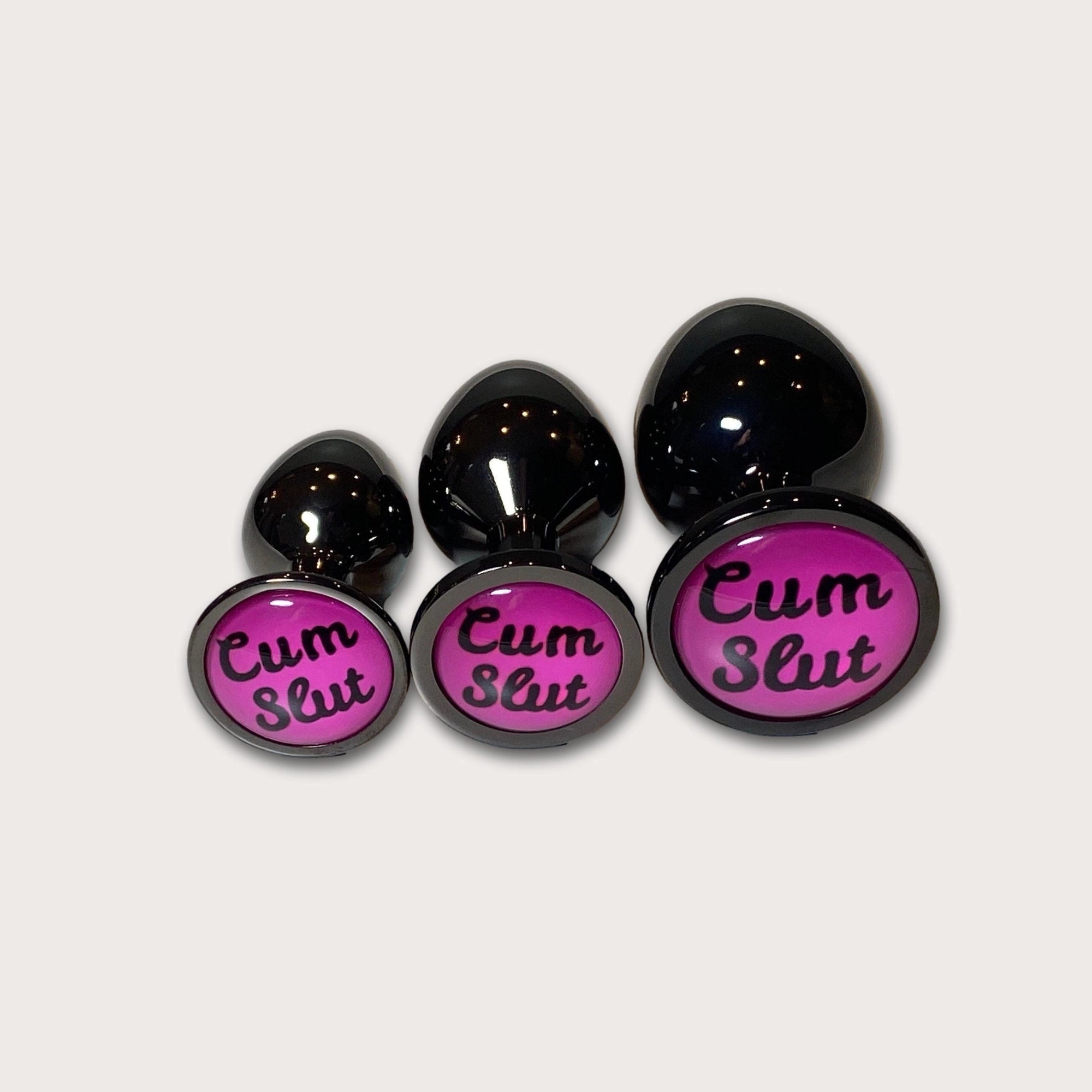 Cum Slut Butt Plug With Script Letters