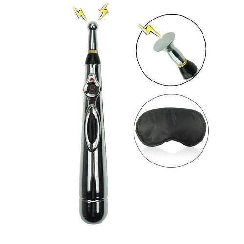 E-Stim Shock Therapy Fantasy Wand | Massage Pen With Blindfold