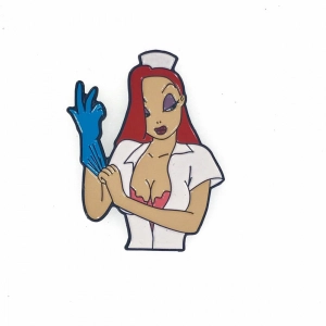 Enema of the State Nurse Jessica Rabbit Enamel Pin