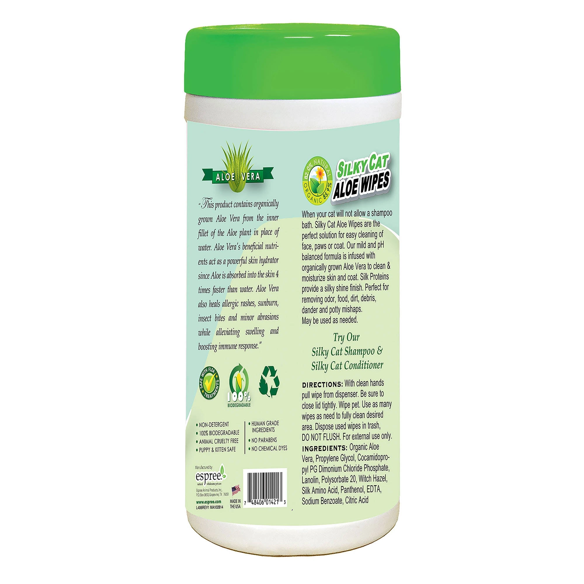 Espree Silky Show Cat Wipes 50 Count