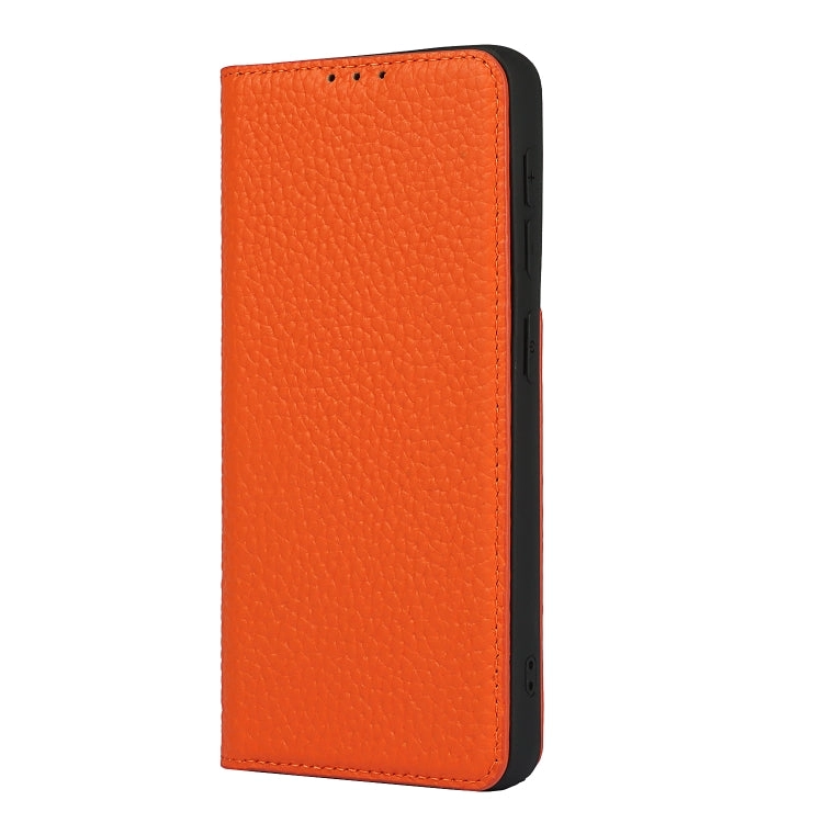 For Samsung Galaxy S21 5G Litchi Texture Horizontal Flip Top Layer Cowhide Leather Case with Holder