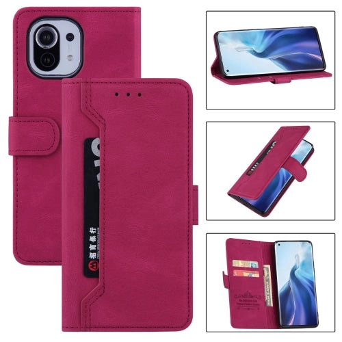 For Xiaomi Mi 11 Reverse Buckle Horizontal Flip PU Leather Case with Holder  Card Slot