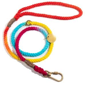 Found My Animal Standard Rope Lead Rainbow Dog Leads