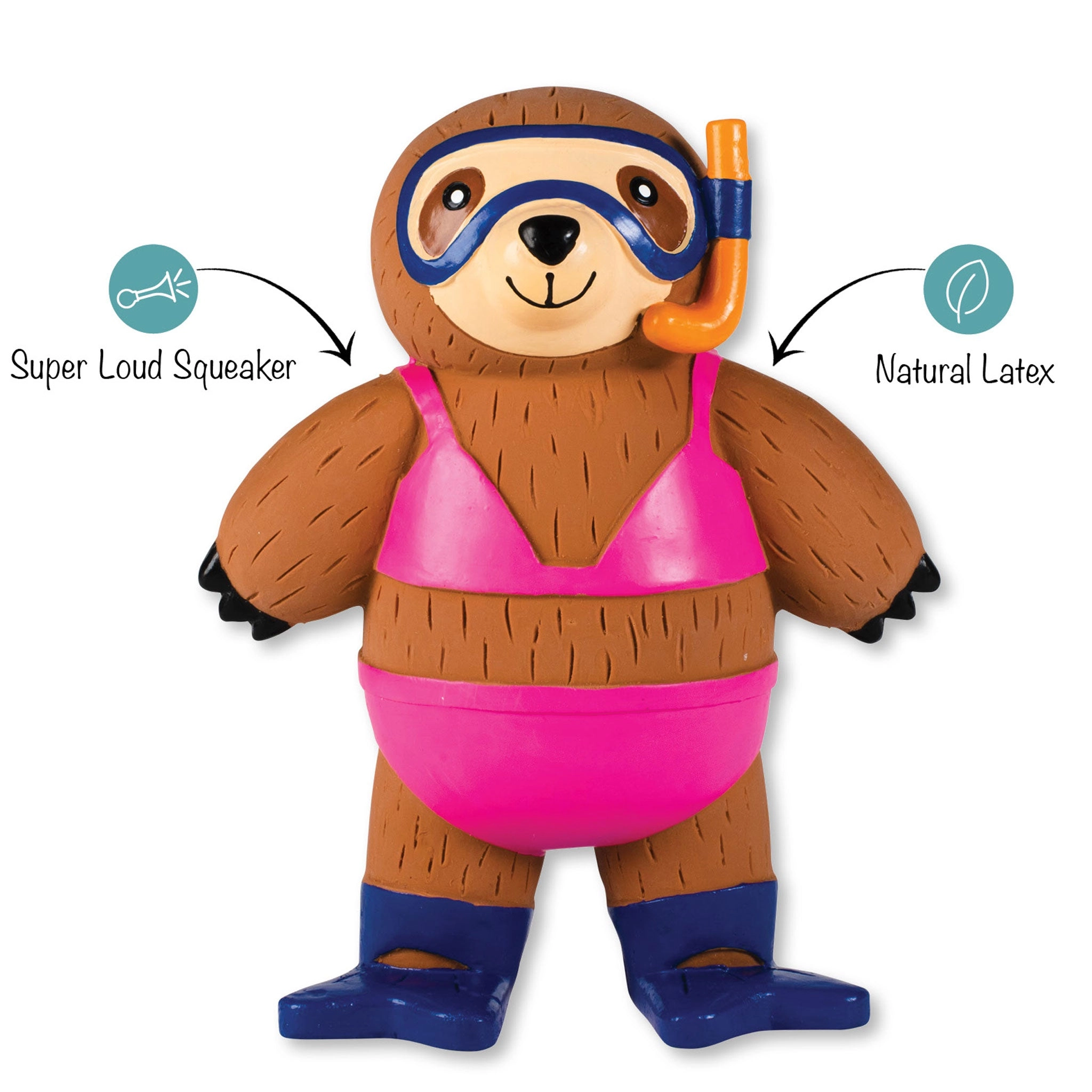 Fringe Eat Sleep Snorkel Sloth Dog Toy