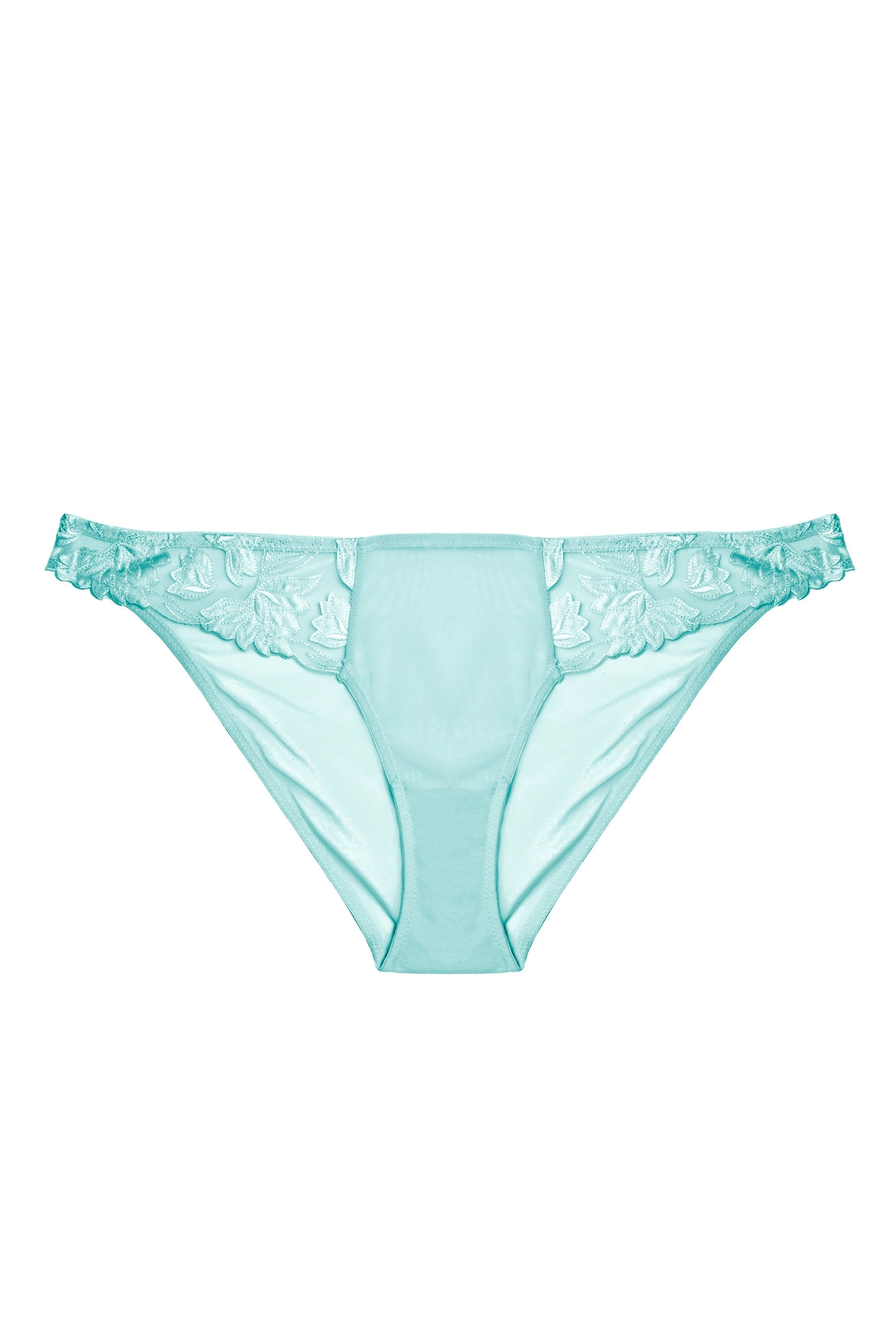 Harriet Blue Strappy Mesh with Ring Detail Brief
