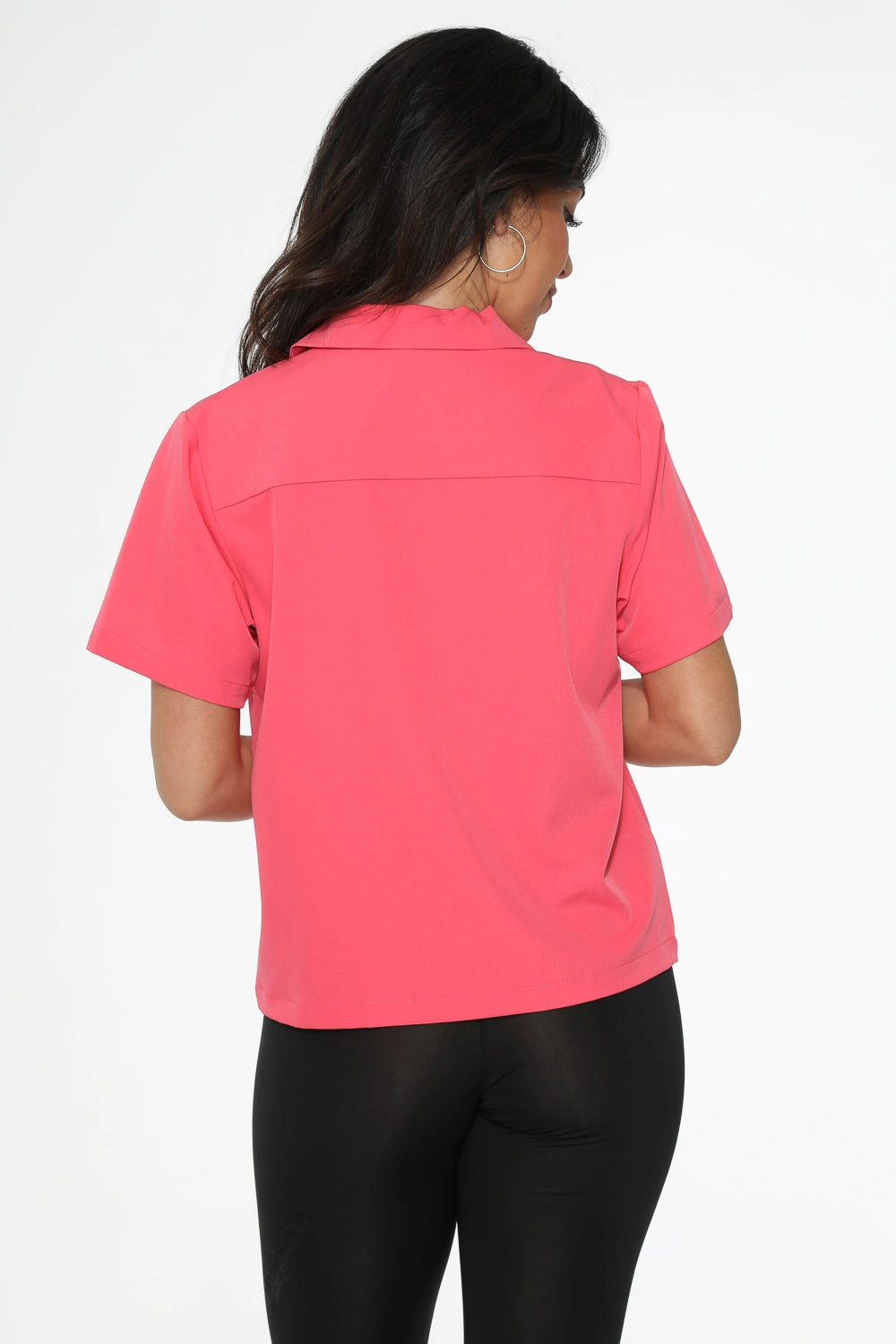 Hot Pink with White Embroidered Poodle Top