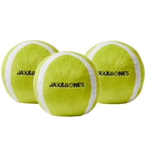 Jax & Bones Tennis Ball Plush Dog Toy - 3 Pack