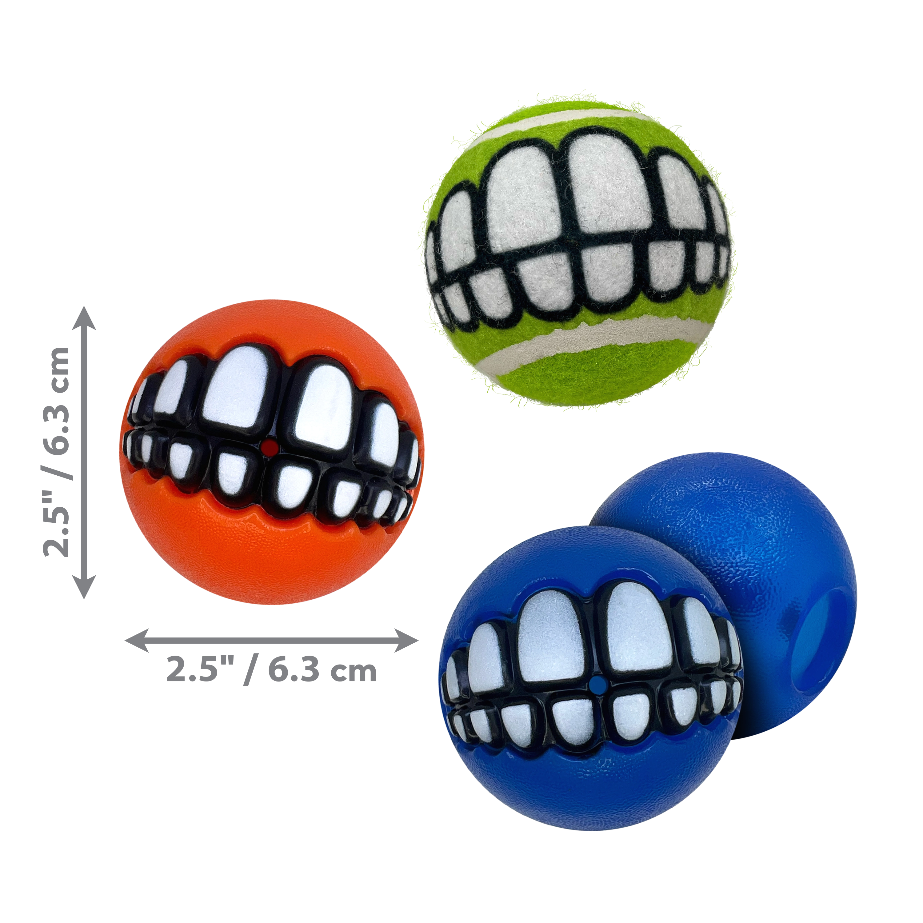 KONG Grinz By Rogz Variety 3-Pk Dog Toy