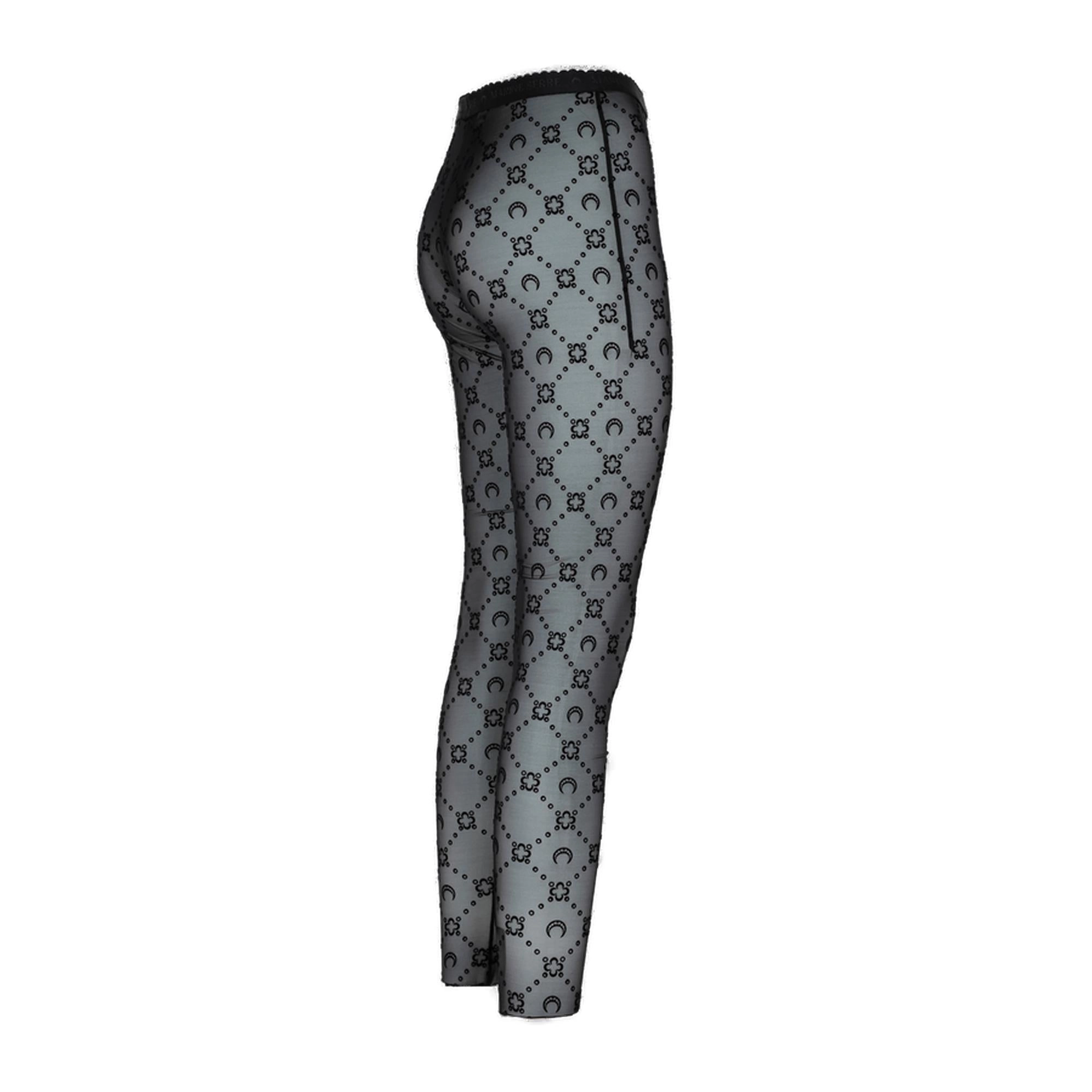 Marine Serre Flocked Monogram Sheer Tights