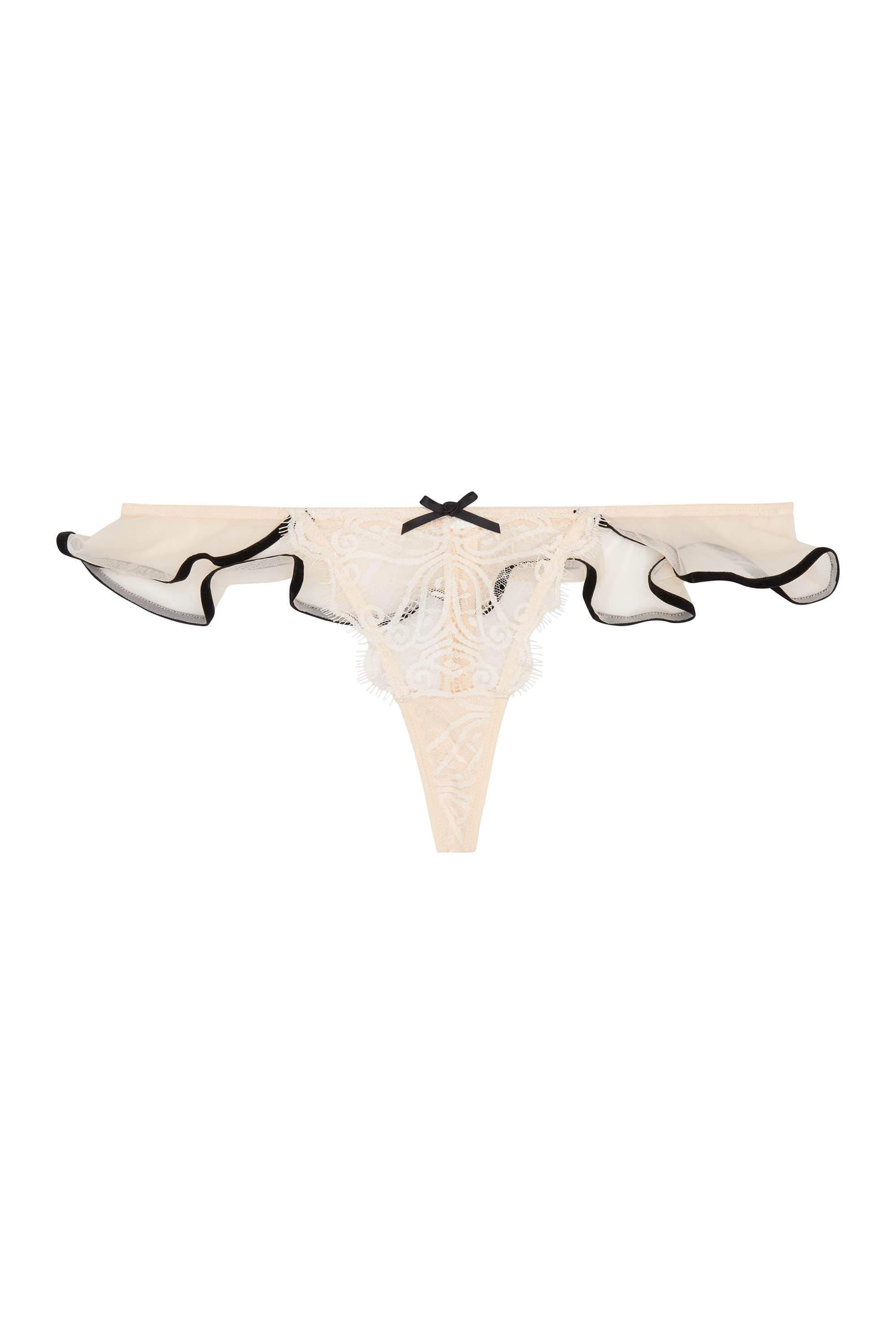 Monica Ribbon Slot Thong Peach Core