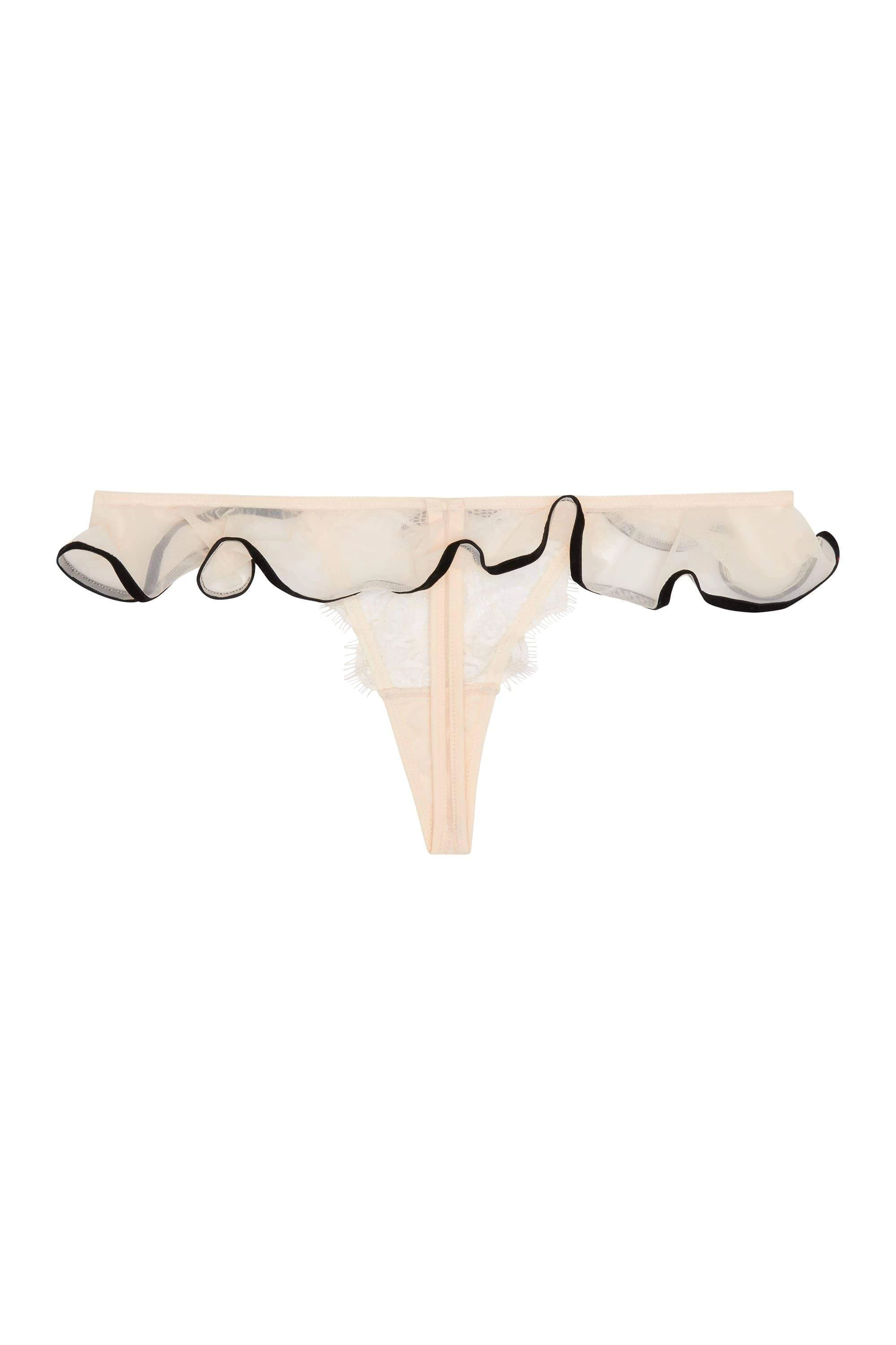 Monica Ribbon Slot Thong Peach Core
