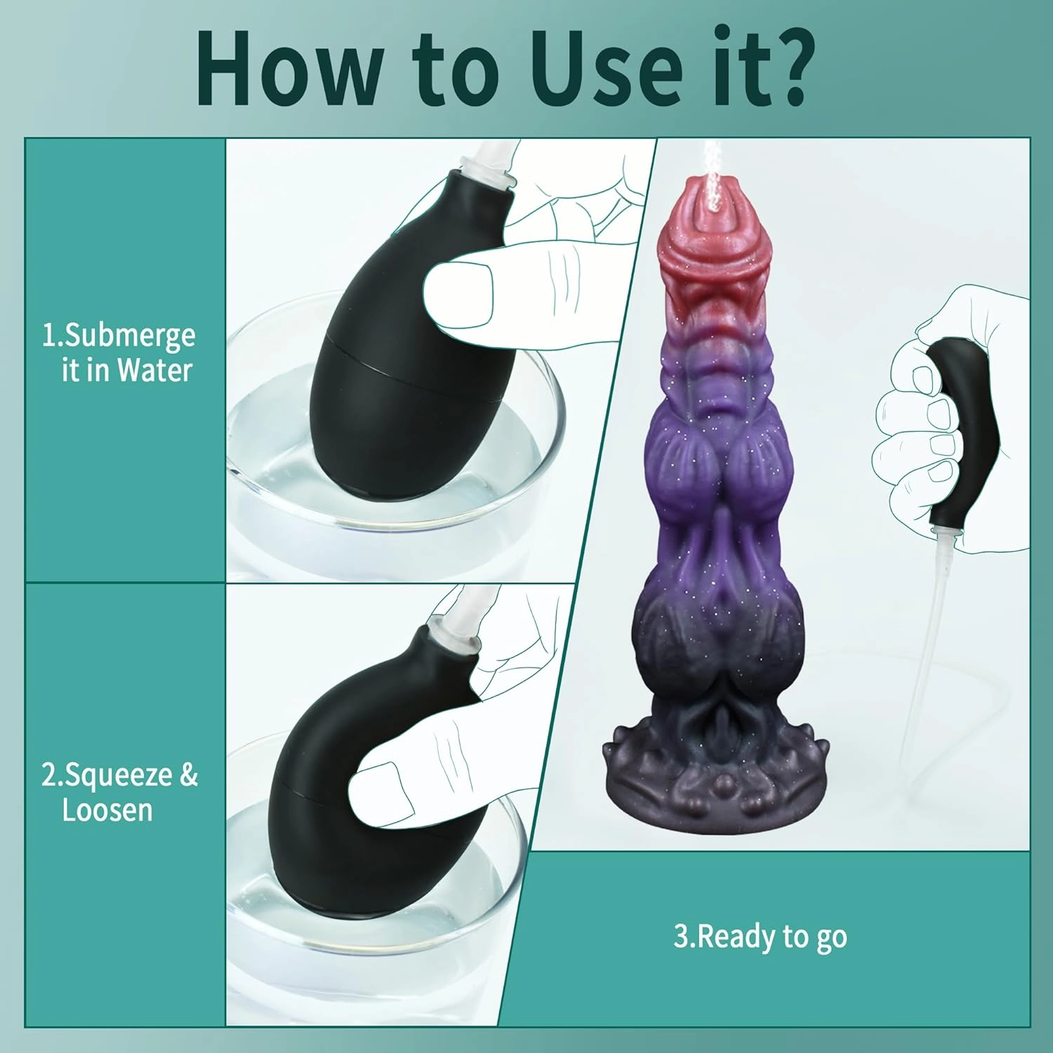 Morgan 9.6 Squirting Monster Dildo With Unique Size & Stimulating Texture - Laphwing