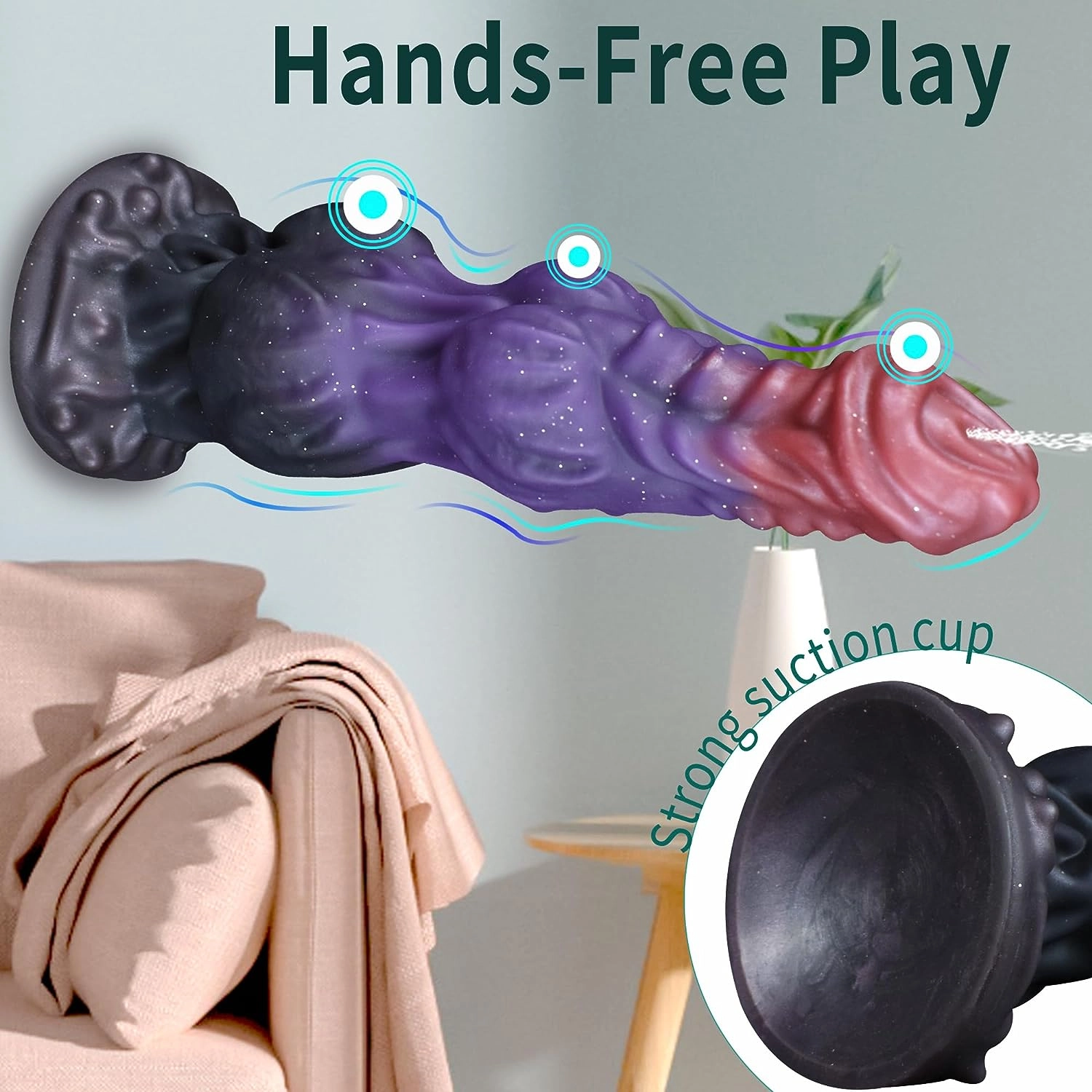 Morgan 9.6 Squirting Monster Dildo With Unique Size & Stimulating Texture - Laphwing