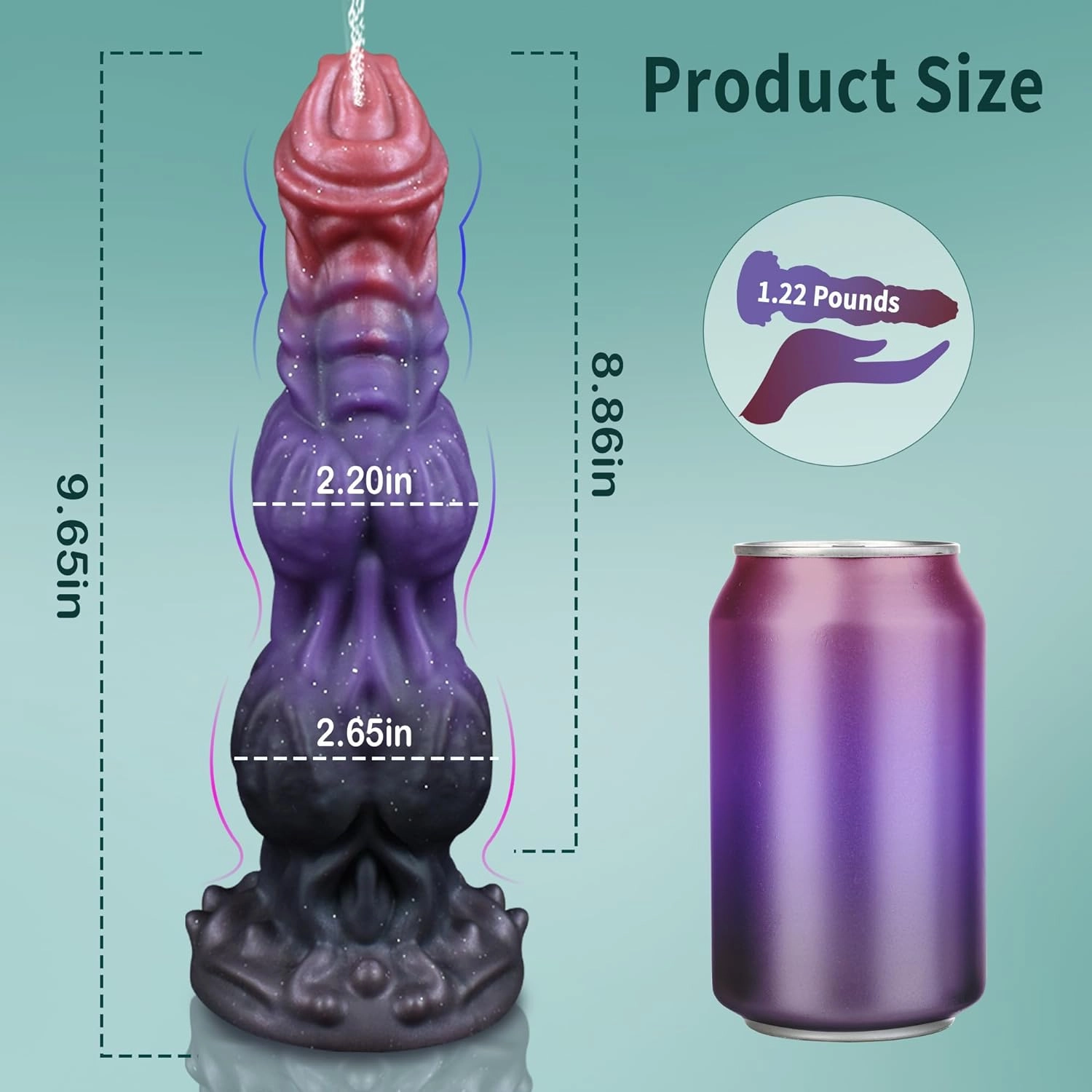 Morgan 9.6 Squirting Monster Dildo With Unique Size & Stimulating Texture - Laphwing