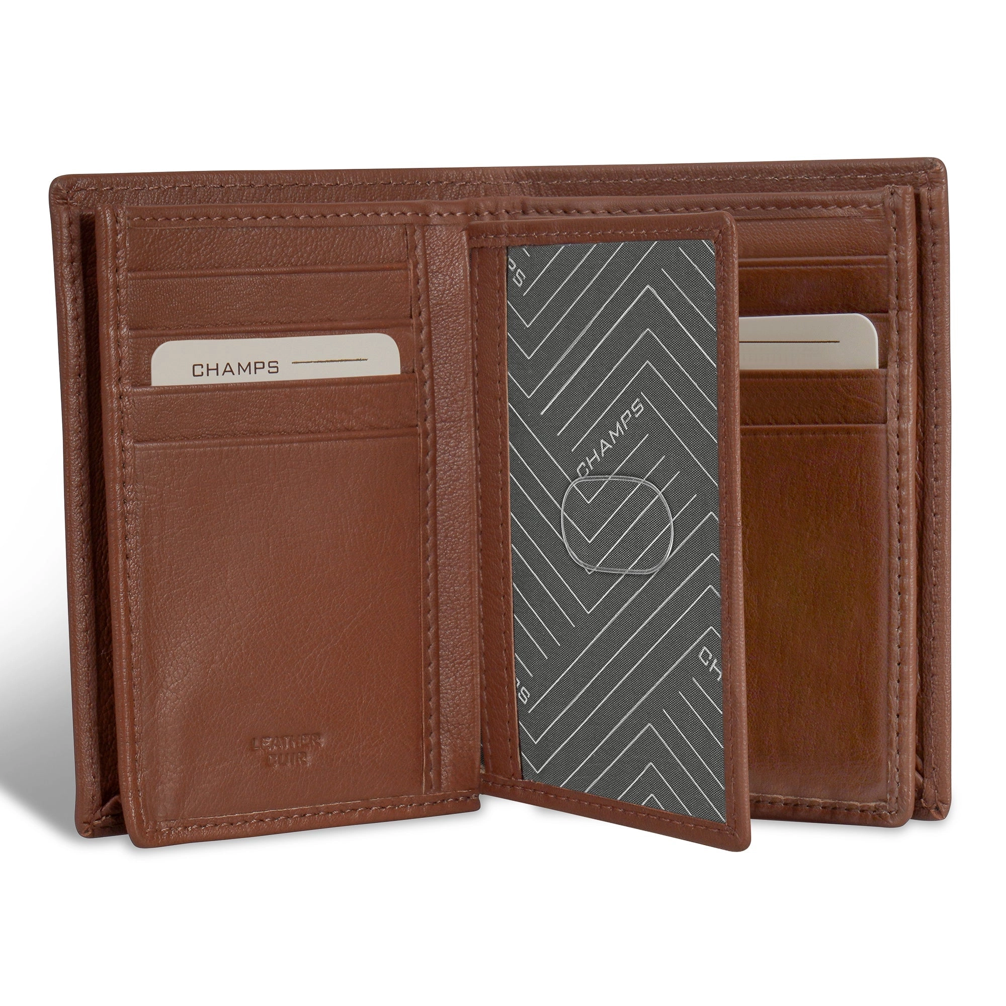 Onyx / Leather Vertical Wallet *Drop Ship*