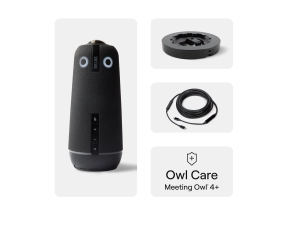 Owl Labs Meeting Owl 4  - Premium Pack - video conferencing device - with Owl Care - with Owl 4  Stand BND405-0001