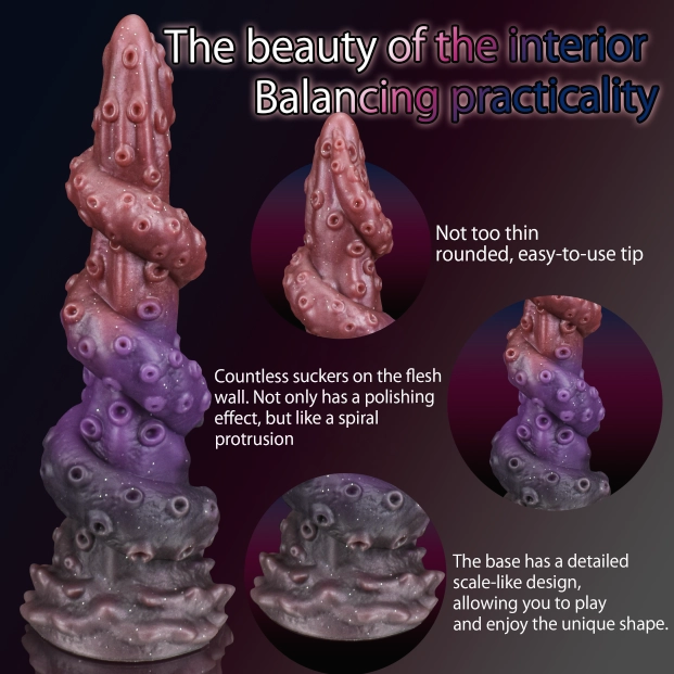 Pagoda 8.9 Tentacle Dildo With Unique Spiral Shape - Laphwing