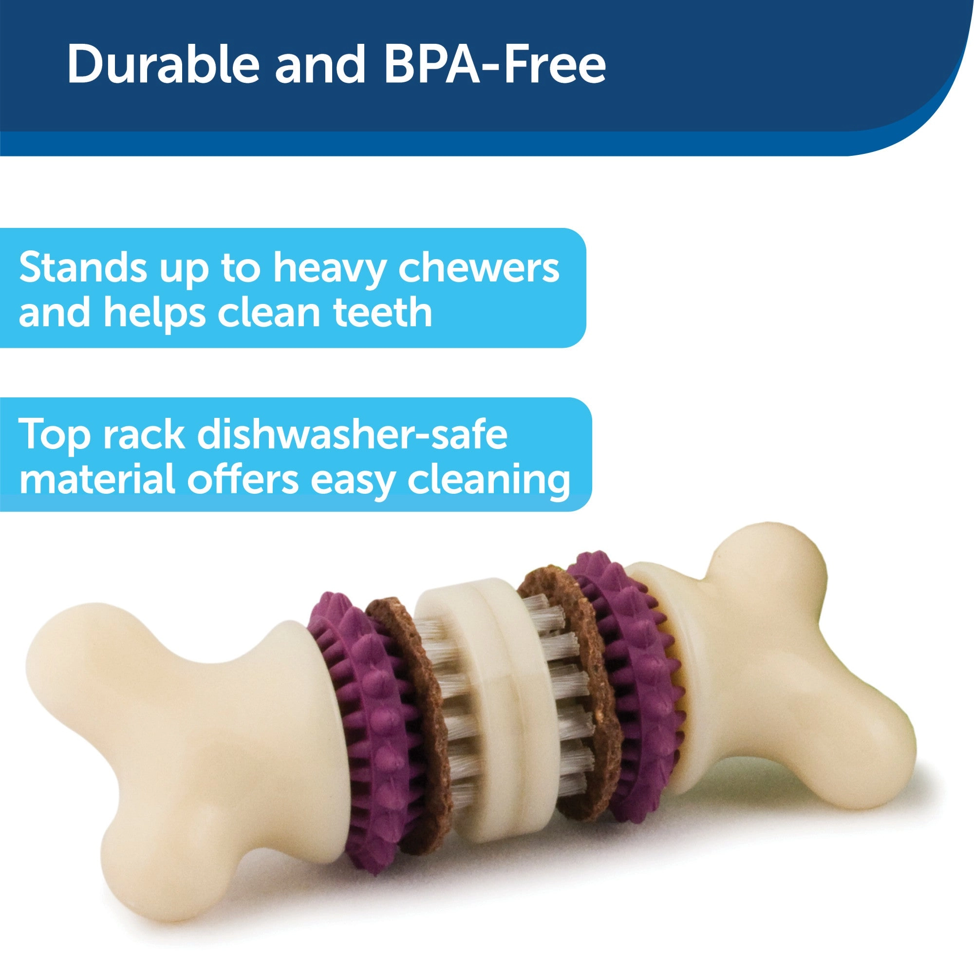 PetSafe Busy Buddy Bristle Bone Dog Toy, Extra Small