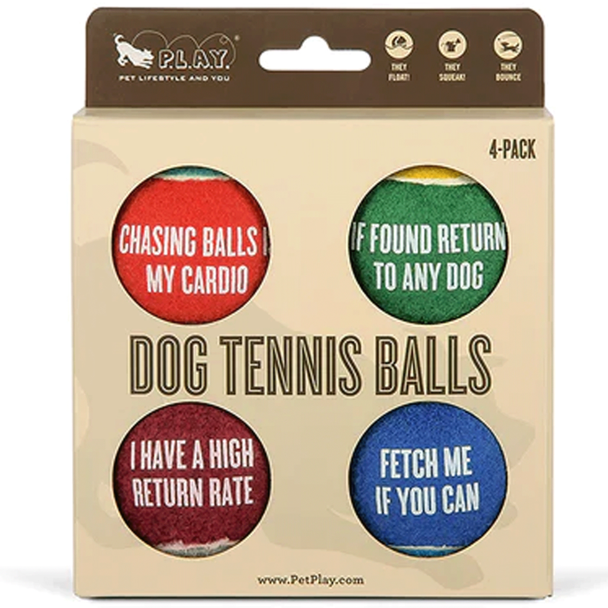 P.L.A.Y. Tennis Ball Set Multi Dog Toys