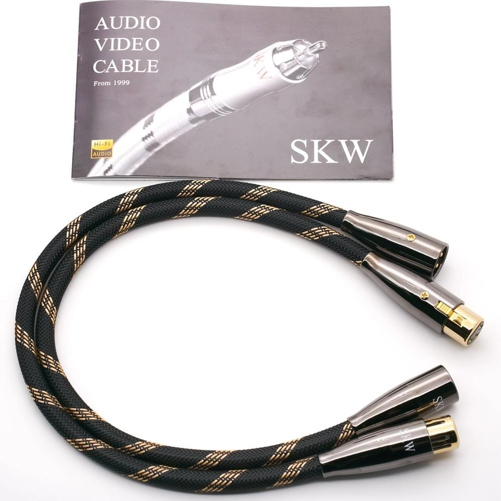 SKW BG09 - 3 Pin XLR Male To Female 6N High-purity copper Cable ( Pair )