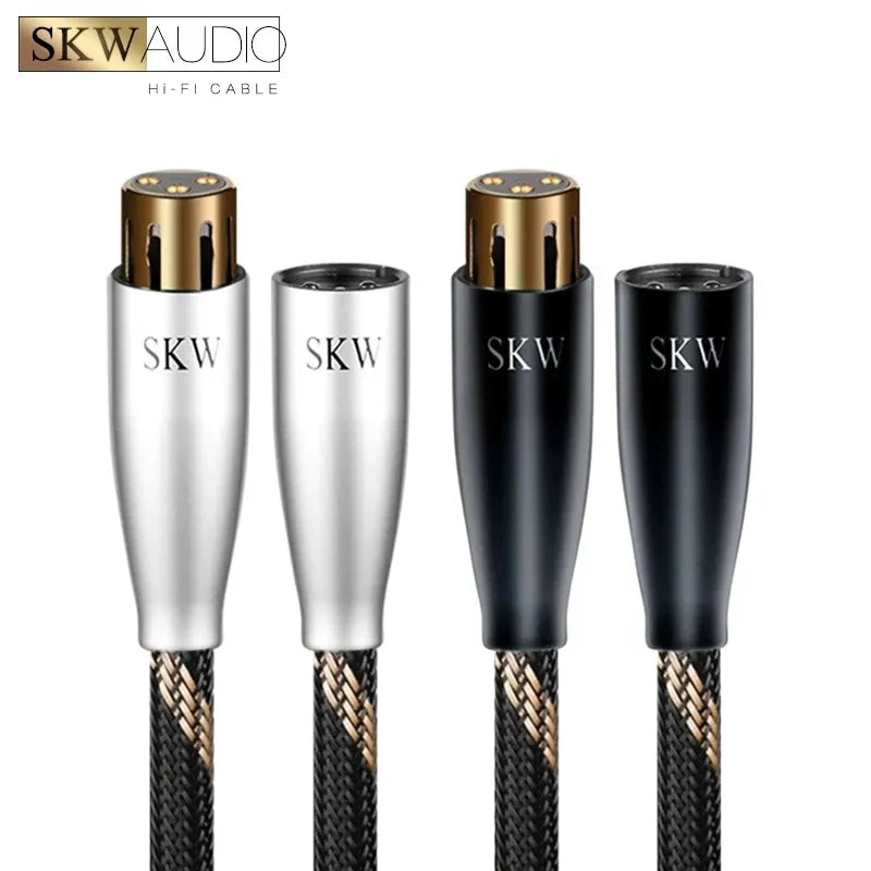 SKW BG09 - 3 Pin XLR Male To Female 6N High-purity copper Cable ( Pair )