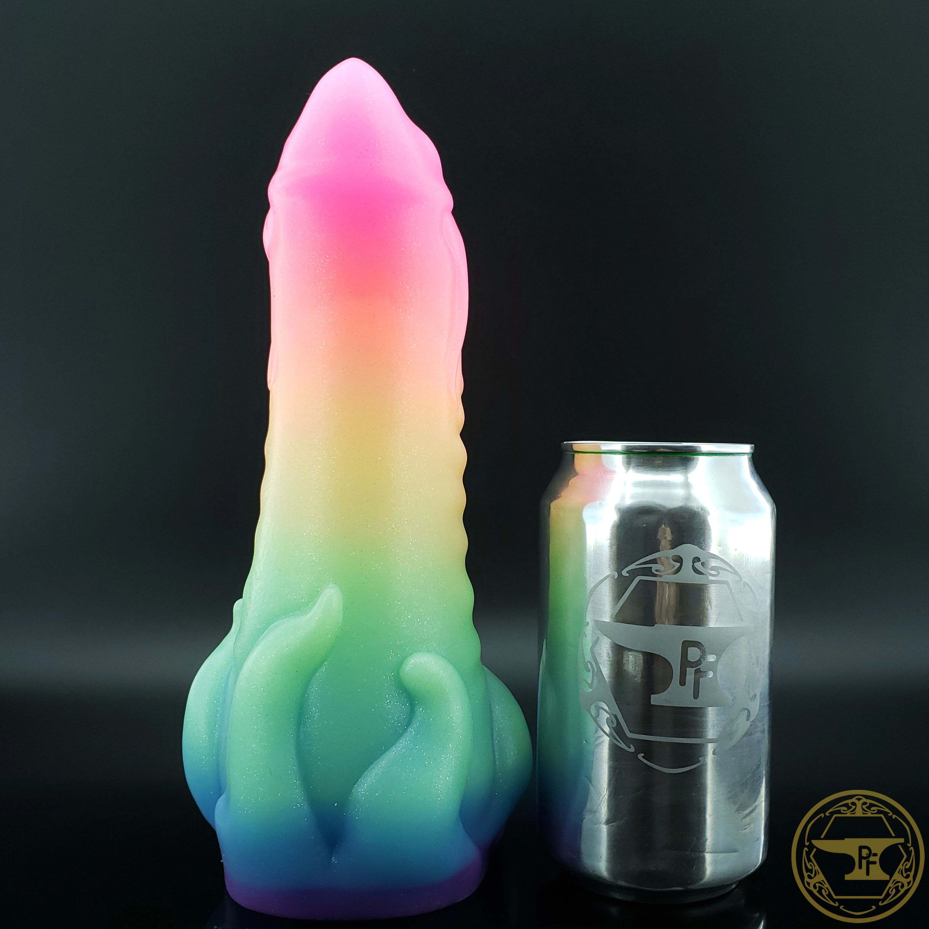 |SOLD OUT| Large Illithid, Super Soft 00-20 Firmness, Rainbow Fades, 5916, **VAC U LOCK HOLE INCLUDED**
