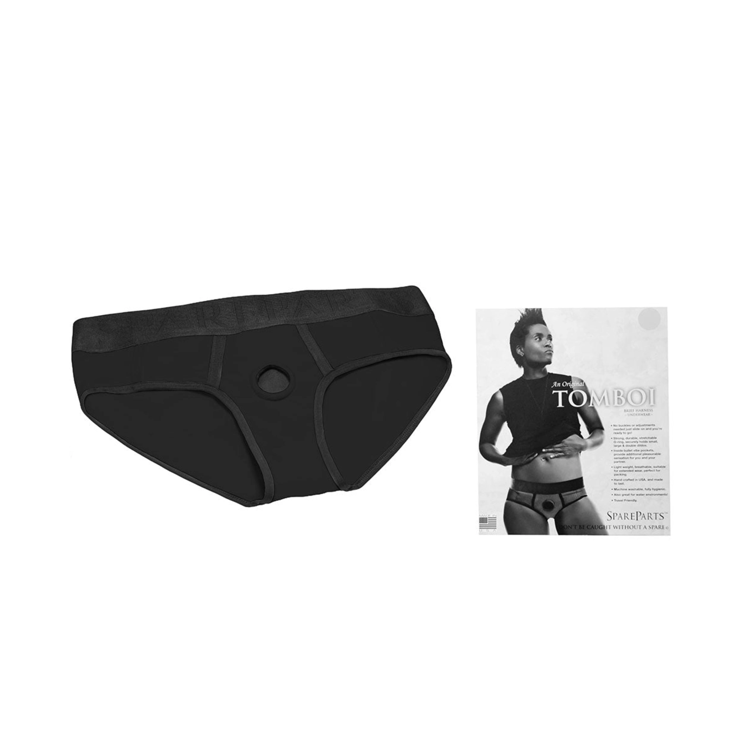 SpareParts Tomboi Harness Black/Black - 3X