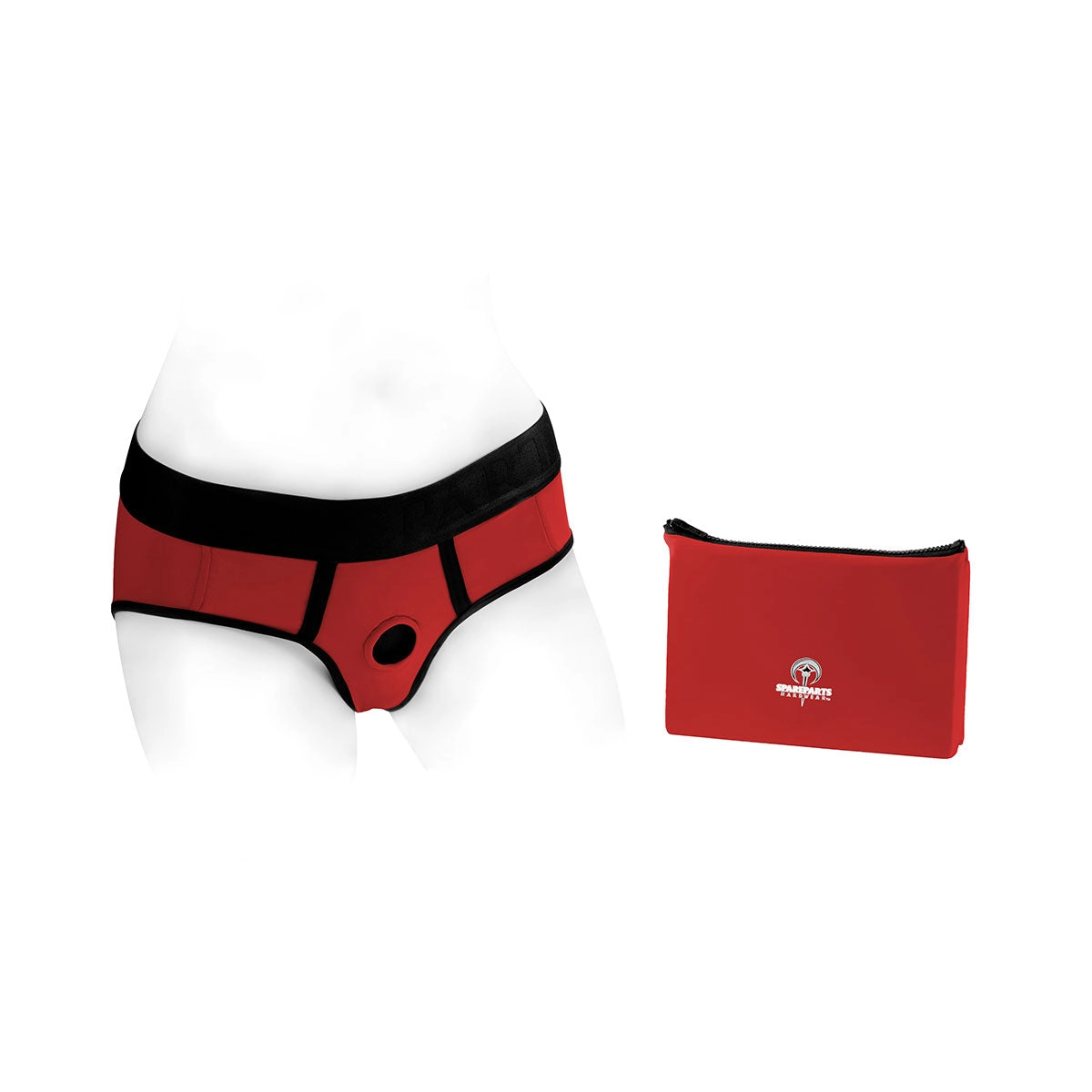SpareParts Tomboi Harness Red/Black - XL