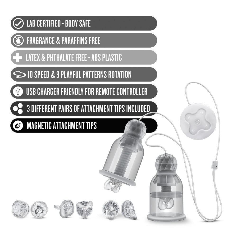 Temptasia By Blush® | Titillator Nipple Play & Massaging System with Suction