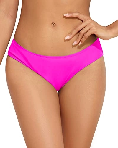Trendy Women's Full Coverage Bathing Suit Bottom-Neon Pink