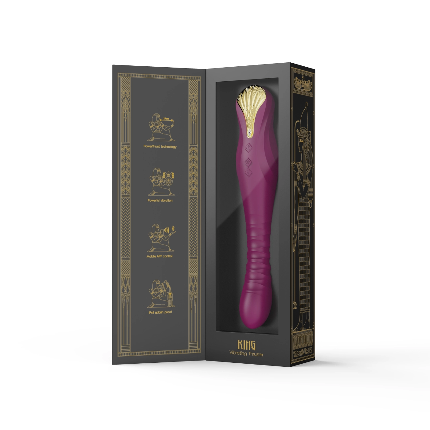 ZALO King Vibrating Thruster Velvet Purple